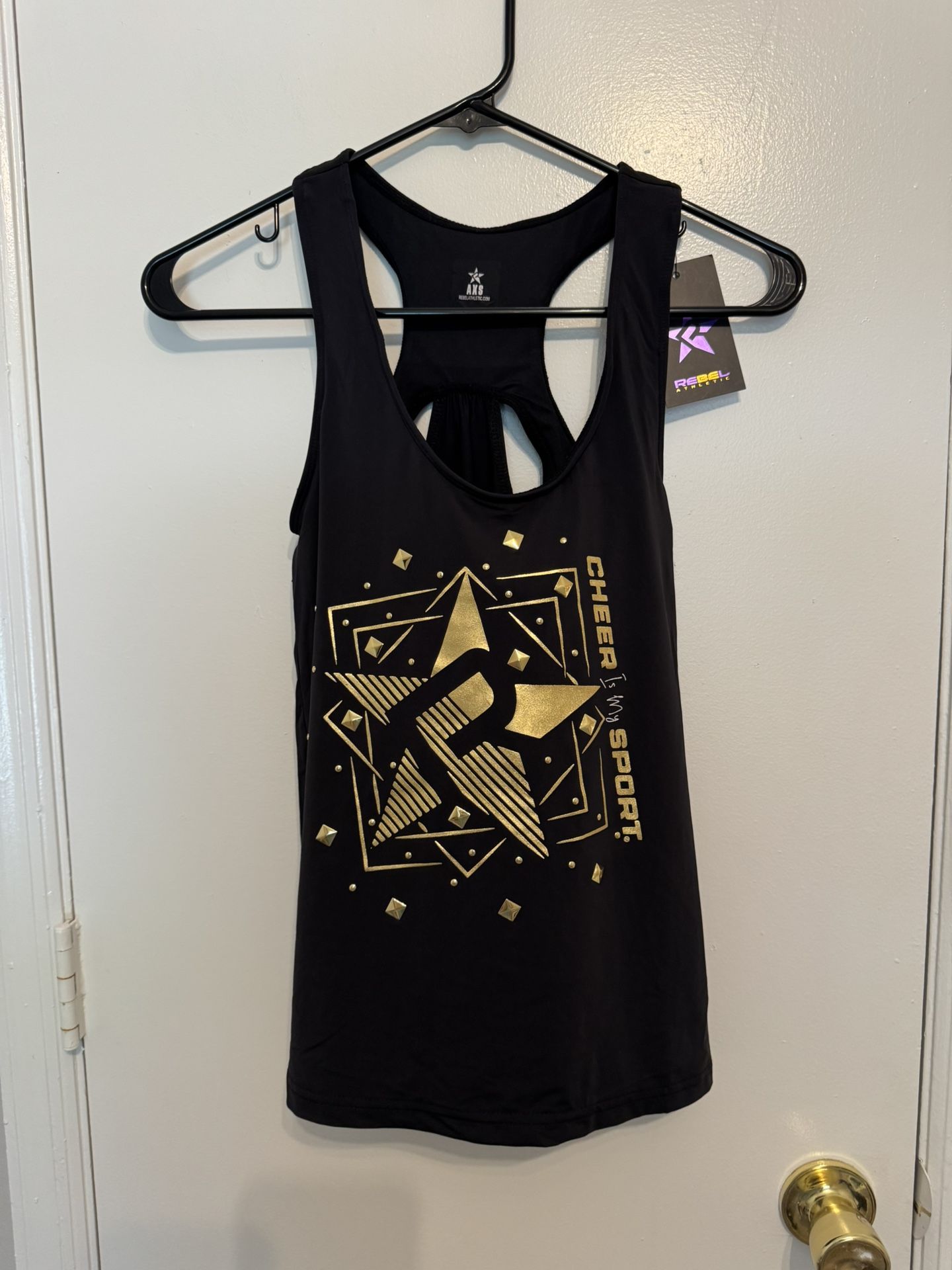 Rebel Athletic “Cheer is my sport flowy tank “ Black Size AXS