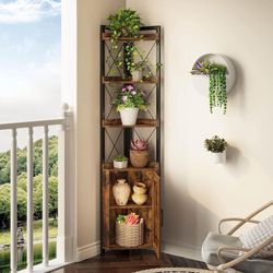 Corner Shelf 5-Tier with Storage