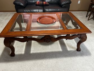 Glass Top Coffee Table & matching side table