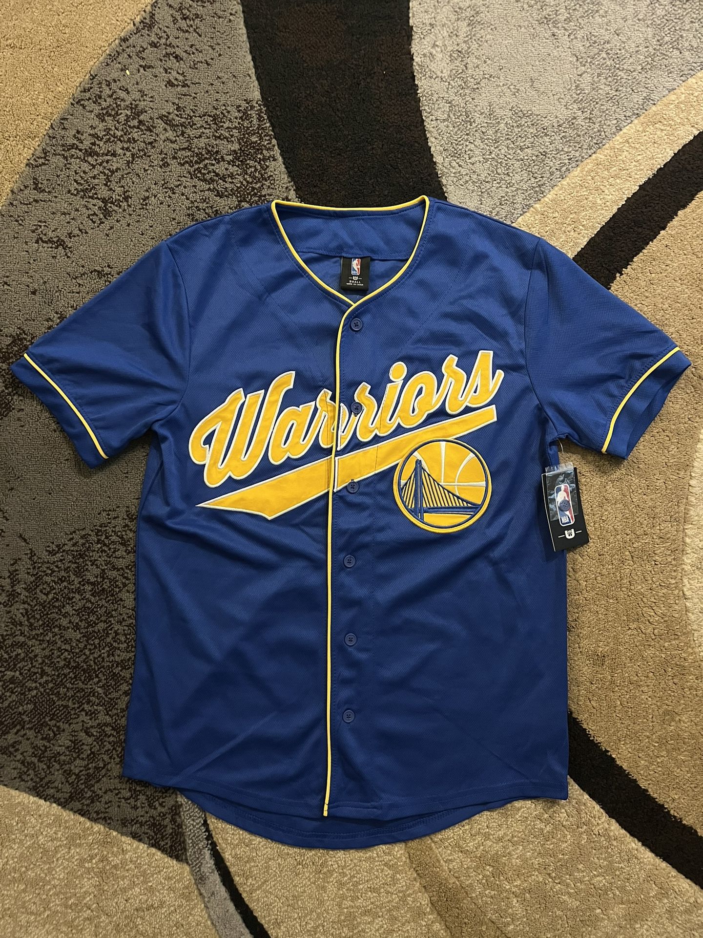 Golden State Warriors Jersey Baseball Style Button Up #46