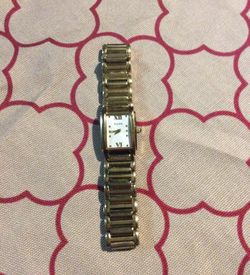 Ladies Bulova gold tone tank watch