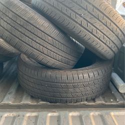 I have two tires in good condition they have about 40 to 50% size number to 25/65/17