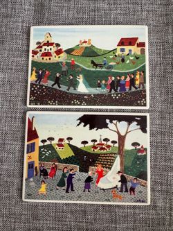 Tiles postcards Villeroy Wedding and christening