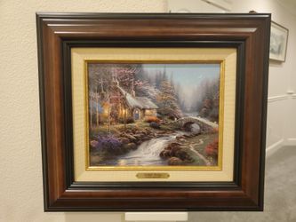 Thomas Kincade Twilight Cottage Canvas Classic