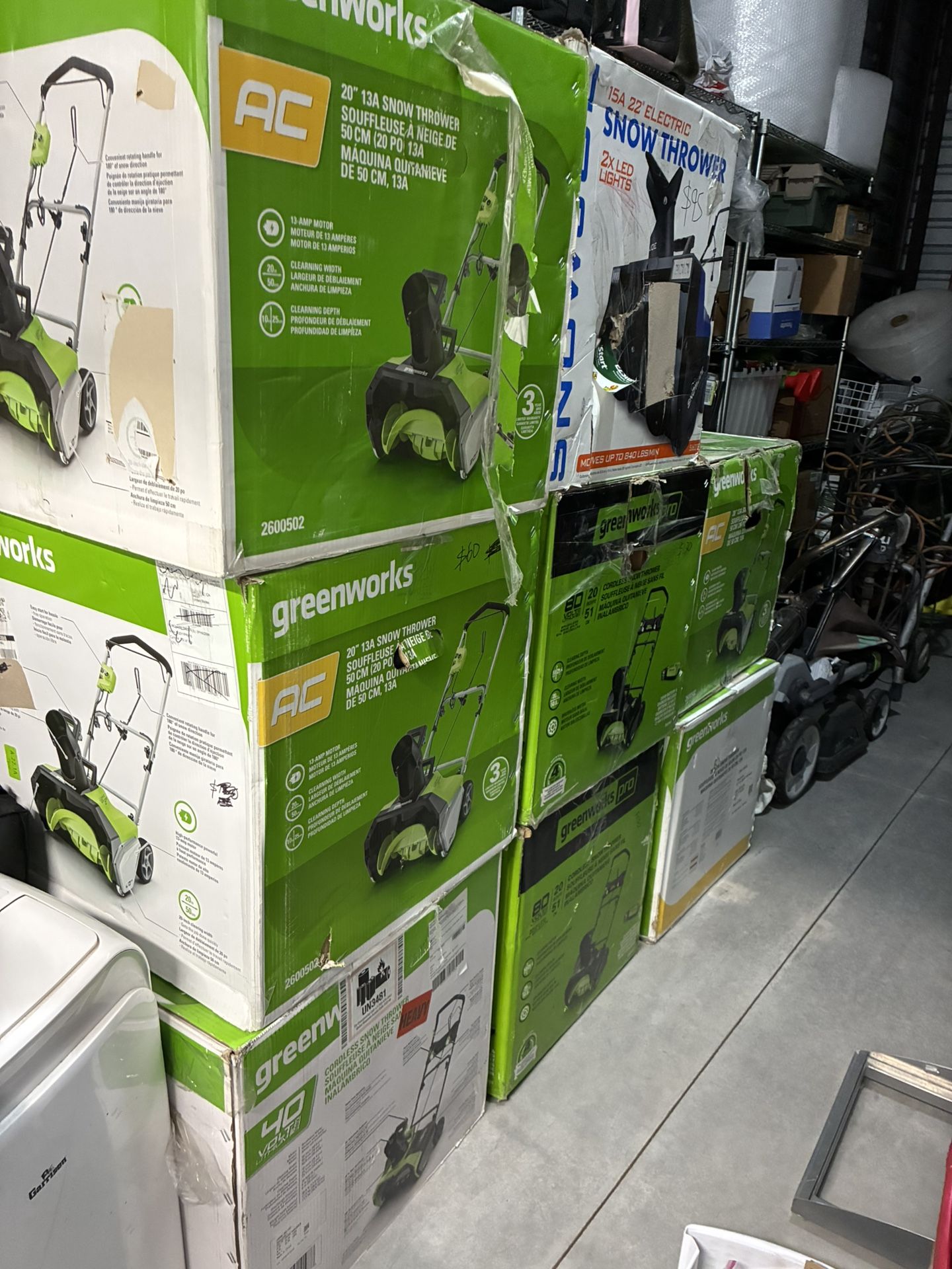 Pallet Of 8 Snowblowers For Resellers BEST OFFER