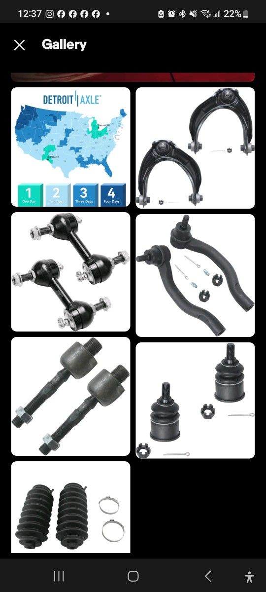 SCITOO 12-Piece Front Suspension Kit For Acura TSX / Honda Accord 2003-2008 – Arms, Ball Joints, Tie Rods