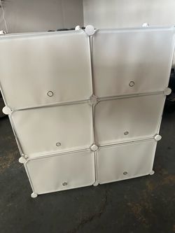 White plastics storage