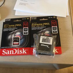 2 Sd Cards And Card Case