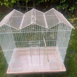 Pink Bird Cage:: Size 26"L x 16"W x 27"H