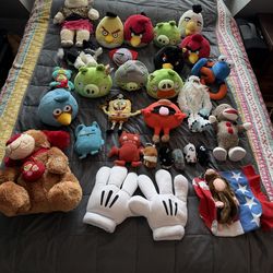About 29-Piece Kids' Plush Pillow Toy Bundle - Huge Lot!