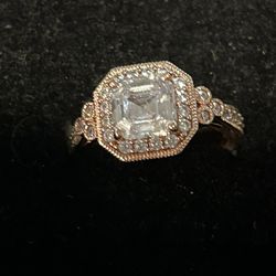 Sterling Silver Mossanite Stone Ring