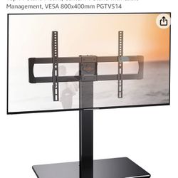 Swivel Universal TV Stand Base for 50-75 Inch LCD OLED Flat/Curved Screen TVs-Height Adjustable/Tall/Larger Table Top TV Stand Mount, Center TV Stand 