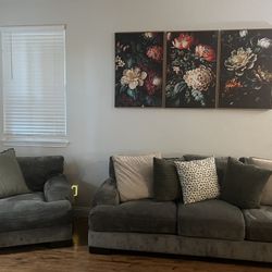 Living Room Sofa And Large Chair