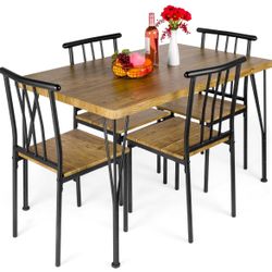 Dining Table Set with 4 Chairs