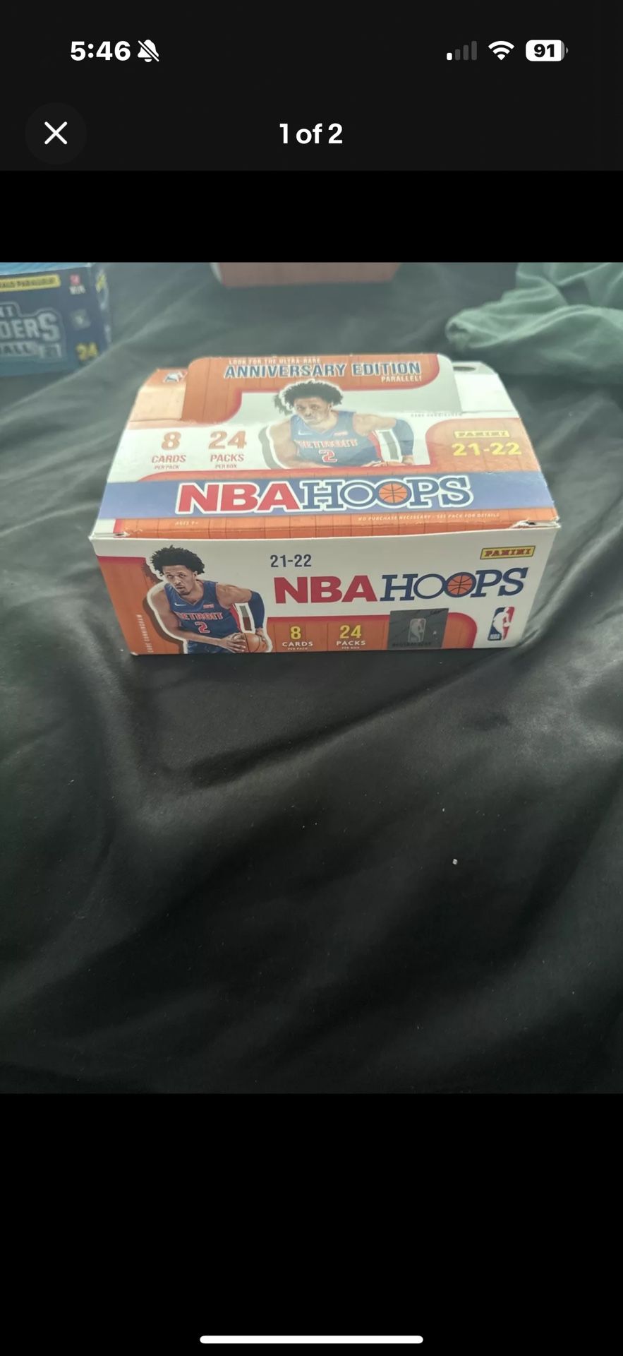 Panini 2021-22 NBA Hoops Basketball Trading Card Box - 24 Packs