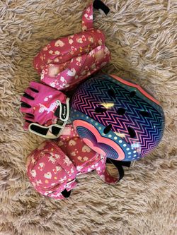 Girls Bike Helmet And Pads