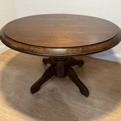 Circular Wood Dining Table