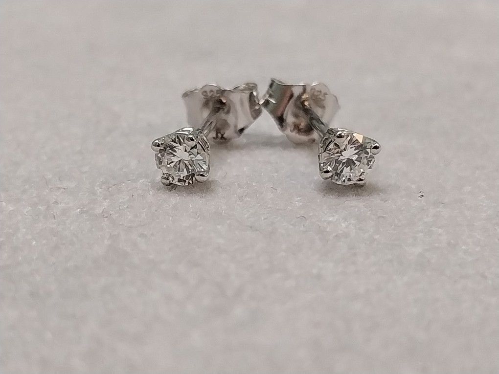 Diamond Solitaire Stud Earrings Wedding