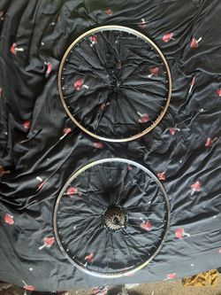 26” inch double walled rims with 7 speed cassette (brand new unused)