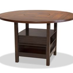 Dining Room Table (W/Lazy Susan) Solid Wood 