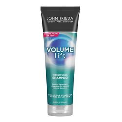 John Frieda Volume Lift weightless shampoo for fine, straight hair.