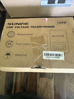 SUNVIE Low Voltage Transformer 120W Photocell Sensor 24 Timer Control NEW
