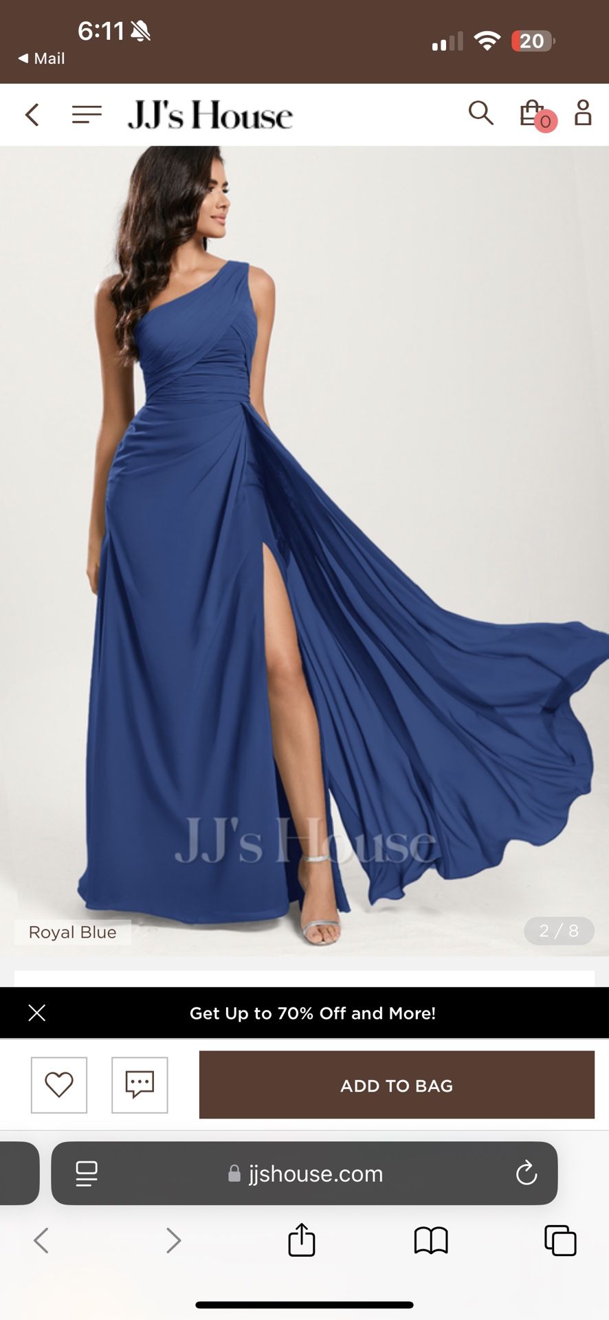A-line One Shoulder Floor-Length Chiffon Bridesmaid Dress With Ruffle