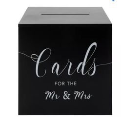 Black Wedding Card Wood Box