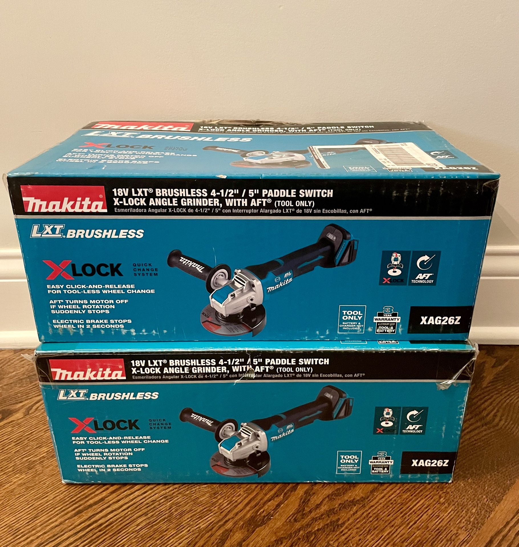 Makita 18V LXT LIthium-Ion Brushless Cordless 4-1/2"-5" Angle Grinder (XAG26Z)