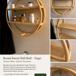 Round Rattan Wall Shelf - Target