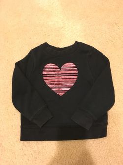 Black heart sweatshirt for toddlers