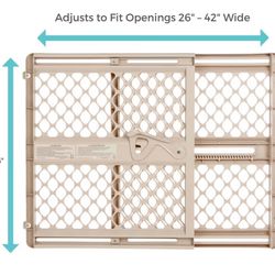 Toddleroo by North States - Supergate Ergo Baby Gate: Plastic Baby Gate for Stairs & Doorways - Adjustable Indoor Safety Gate - Made in USA - 26 to 42