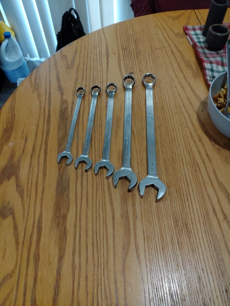 Mac Open Box 12point Wrenches 9/16 5/8 11/16 13/16and 7/8