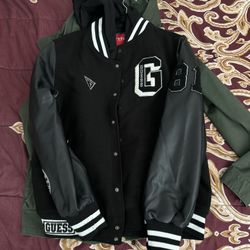 Guess letterman Hoodie jacket Size M 