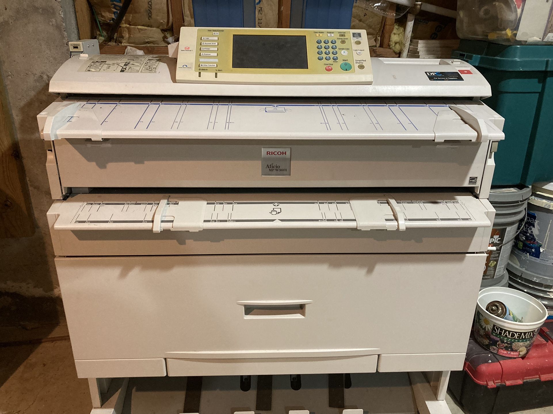 Ricoh MPW 3601 Wide Format Copy,scan,printer