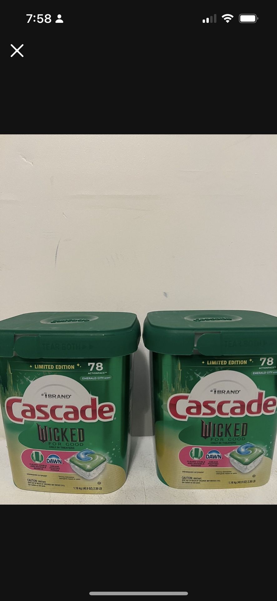 Cascade Dishwasher 78 Count $15 Each