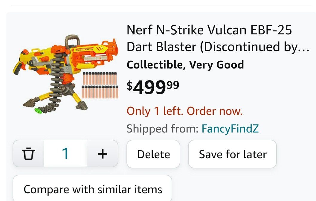  Nerf N-Strike Vulcan EBF-25 Dart Blaster (Discontinued