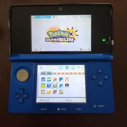 Awesome Modded Blue 3ds With 6000 Games Inckuding All Pokemon Games 