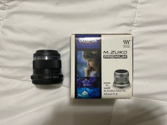 Olympus Lens 45mm F1.8 Black for Micro Four Thirds, Like New