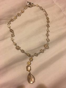 Beautiful Carolee cristal stone sterling silver necklace
