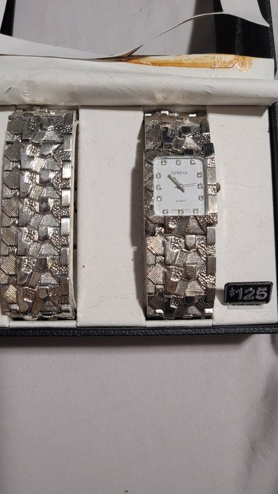 Crystal Watch And Bracelet