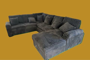 New gray sectional with pullout - ask price