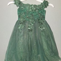 Little Girl Emerald Dress Size 6