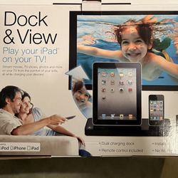 Dock & View-Play iPad on TV, NIB