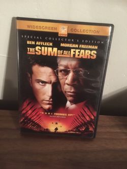 The Sum of All Fears (DVD, 2002) Ben Affleck, Morgan Freeman