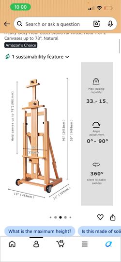 H Frame Easel (1 month used)