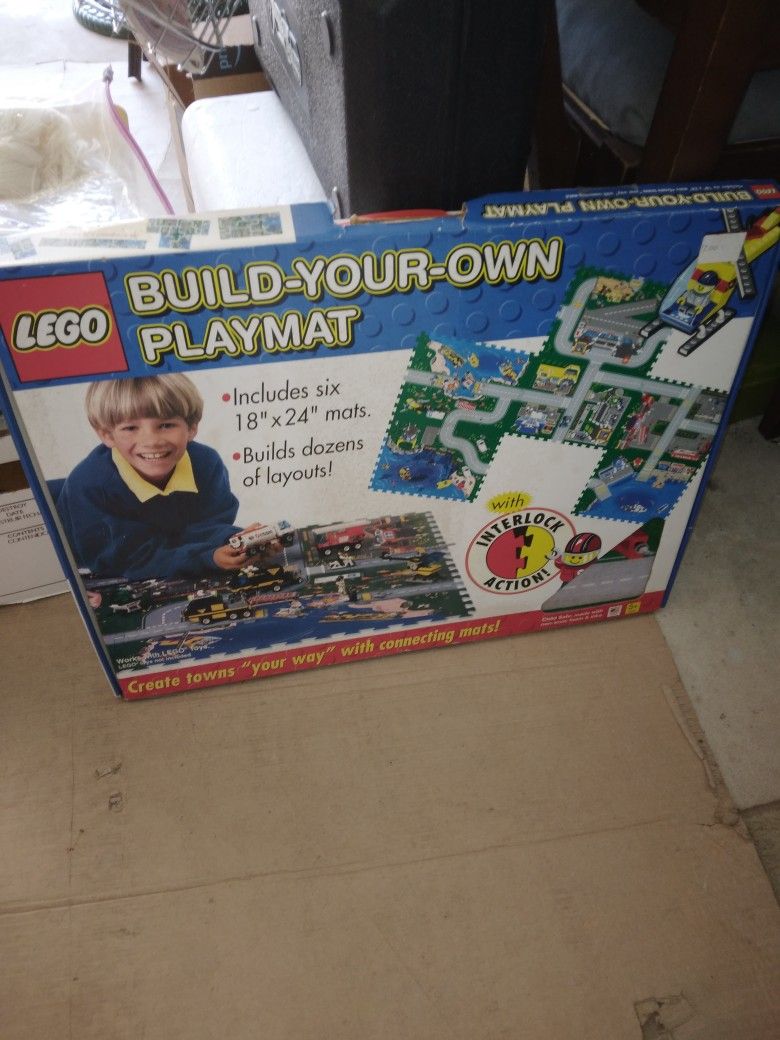 Lego Build Your Own Play Mat Huge Road Layout Interlocking 6 Foam Mats City Vintage