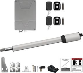 C05 Automatic Single Swing Gate Opener Kit 770 lb 16 ft w/ 2 Remotes