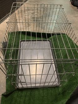 Pet Crate With Springs Door Medium/Large With tray