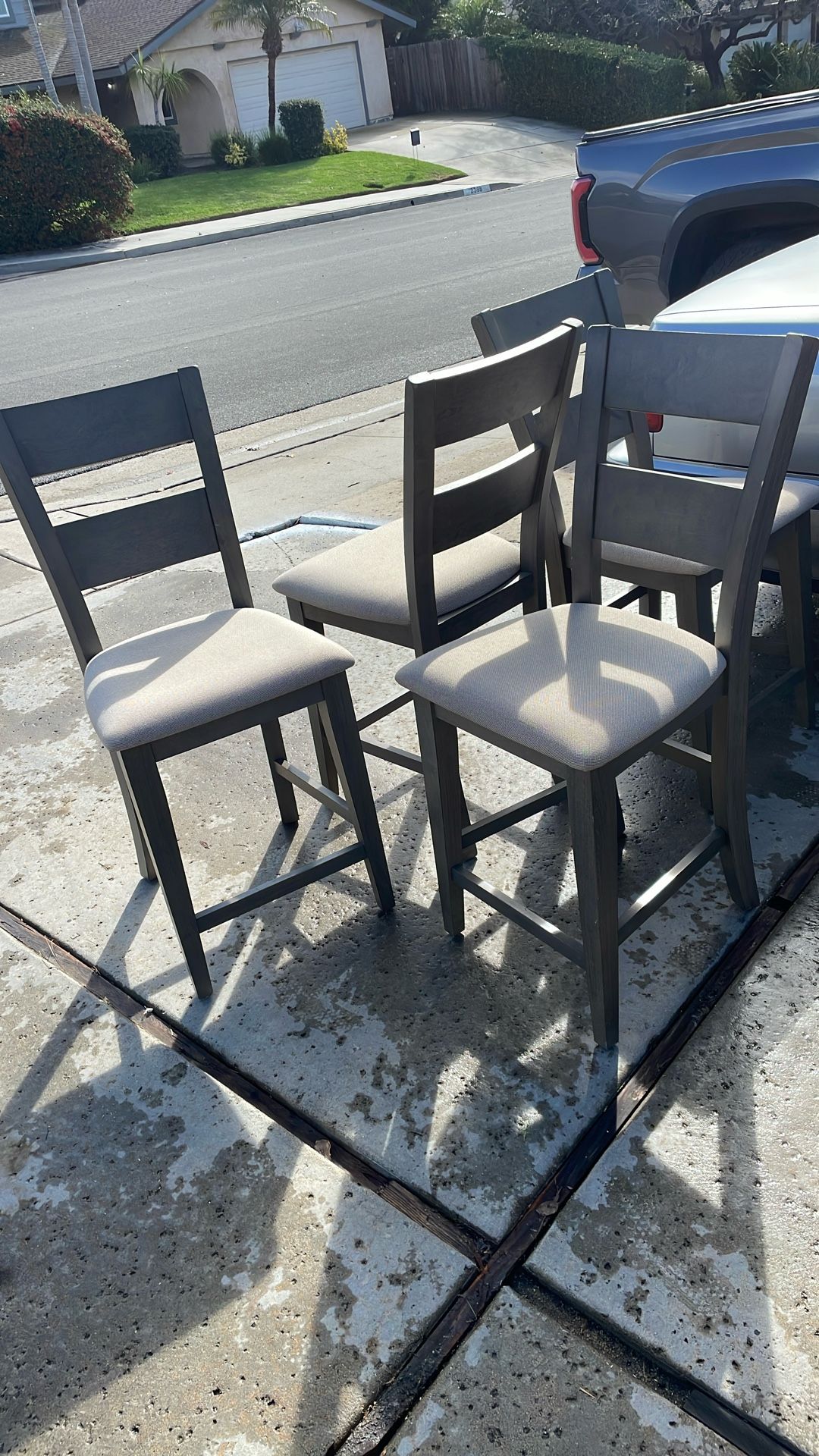 Tall Chairs Bar Stool Set